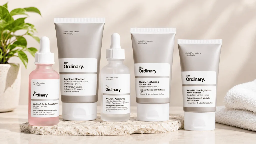 The Ordinary skin barrier repair routine with serum and moisturiser